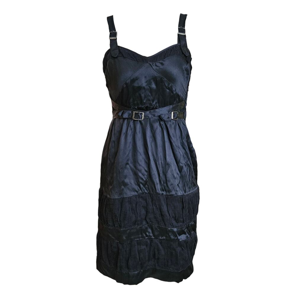 Y2k Jean Paul Gaultier Silk Buckle Mini Dress - Size Small (IT 42)